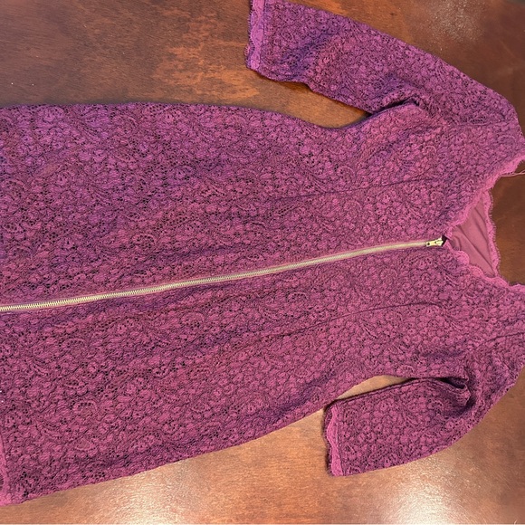 Adrianna Papell Purple Lace Dress - Picture 3 of 5